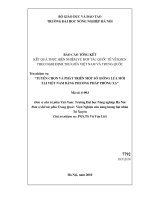 tuyển chọn và phát triển một số giống lúa mới tại việt nam bằng phương pháp phóng xạ