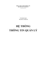 Giáo an Bài giảng: HỆ THỐNG THÔNG TIN QUẢN LÝ