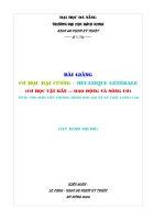 Cơ học đại cương cơ học vật rắn  dao động sóng cơ