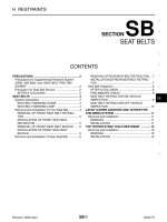 SB hệ THỐNG dây ĐAI AN TOÀN TRÊN INFINITI FX35, FX45 2003