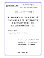 kế toán xác định kết quả kinh doanh tại công ty tnhh thương mại sài gòn hoàng thương