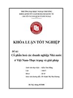 Cổ phần hóa các doanh nghiệp nhà nước ở Việt Nam - Thực trạng và giải pháp