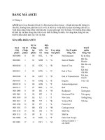 Bảng Mã Kí Tự Dùng Trong Lập Trình