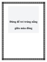 Đừng để trẻ trúng nắng giữa mùa đông pptx