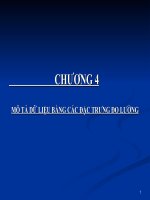 MÔ TẢ DỮ LIỆU BẰNG CÁC ĐẶC TRƯNG ĐO LƯỜNG pdf