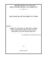 Đề tài : Nghiên cứu ảnh hưởng của điều kiện lao động tới sức khỏe thợ hàn điện tại một số cơ sở đóng mới và sửa chữa phương tiện thủy