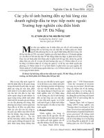 phân tích các yếu tố ảnh hưởng đến sự hài lòng của doanh nghiệp đầu tư trực tiếp nước ngoài tại Đà Nẵng