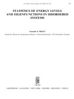 mirlin. statistics of energy levels and eigenfunctions in disordered systems