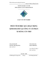 phân tích hiệu quả hoạt động kinh doanh tại công ty cổ phần xi măng cần thơ