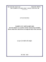Nghiên cứu những biến đổi huyết động và lượng nước ngoài mạch phổi bằng phương pháp PiCCO ở bệnh nhân mổ tim mở