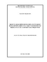 Dịch vụ bảo hiểm hàng hóa xuất nhập khẩu bằng đường biển của Việt Nam dưới tác động của các cam kết gia nhập WTO