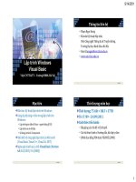 Giáo án - Bài giảng: Lập trình Visual