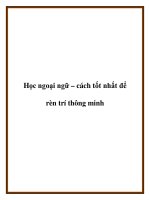 Học ngoại ngữ – cách tốt nhất để rèn trí thông minh potx