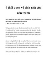 6 thói quen vệ sinh nhà cửa nên tránh pptx