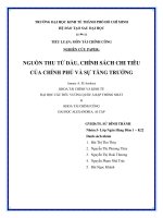 tiểu luận nguồn thu từ dầu, chính sách chi tiêu của chính phủ và sự tăng trưởng