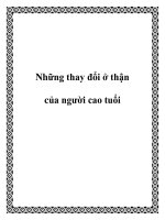 Những thay đổi ở thận của người cao tuổi pptx