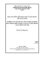 nghiên cứu ứng dụng công nghệ tự động hoá trong điều hành và quản lý hệ thống giao thông đô thị