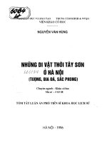 Những di vật thời Tây Sơn ở Hà Nội (tượng, bia đá, sắc phong)