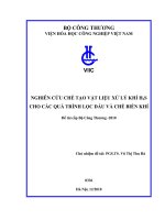 Báo cáo khoa học : Nghiên cứu chế tạo vật liệu xử lý khí h2s cho quá trình lọc dầu và chế biến khí