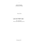 Đề cương bài giảng triết học dùng cho chuyên ngành giáo dục chính trị