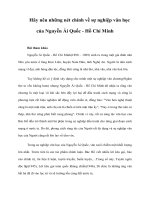 Hãy nêu những nét chính về sự nghiệp văn học của Nguyễn Ái Quốc - Hồ Chí Minh potx