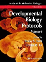 developmental biology protocols, volume i