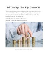 Để Tiền Bạc Làm Việc Chăm Chỉ ppt