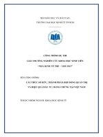 CẤU TRÚC SỞ HỮU, THÀNH PHẦN HỘI ĐỒNG QUẢN TRỊ VÀ HIỆU QUẢ ĐẦU TƯ BẰNG CHỨNG TẠI VIỆT NAM