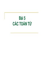 Bài 5 - Các toán tử ppt
