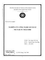 Khóa luận tốt nghiệp : Nghiên cứu công nghệ sản xuất nectar từ trái sơri