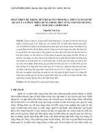 PHÁT TRIỂN HỆ THỐNG HỖ TRỢ QUYẾT ĐỊNH DỰA TRÊN CƠ SỞ GIS ĐỂ QUẢN LÝ VÀ PHÁT TRIỂN RỪNG TRỒNG BỀN VỮNG Ở HUYỆN HƯƠNG THỦY TỈNH THỪA THIÊN HUẾ docx