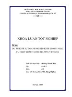 Dự án khởi sự doanh nghiệp kinh doanh nhạc cụ nhập khẩu tại thị trường Việt Nam