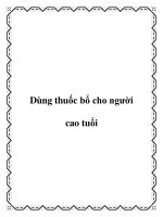 Dùng thuốc bổ cho người cao tuổi pptx