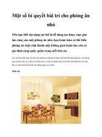 Một số bí quyết bài trí cho phòng ăn nhỏ pot