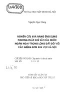 Nghiên cứu khả năng ứng dụng phương pháp khử sắt của nước ngầm ngay trong lòng đất đối với các giếng khu vực Hà Nội