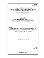 Nghiên cứu xây dựng hệ thống dự báo các yếu tố khí tượng bằng phương pháp thống kê trên sản phẩm mô hình HRM