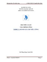 ĐÁNH GIÁ CHI TIÊU CÔNG - CHI TIÊU CÔNG LÀ GÌ VÀ NHỮNG VẤN ĐỀ CƠ BẢN VỀ CHI TIÊU CÔNG - ĐÁNH GIÁ CHI TIÊU CÔNG NHƯ THẾ NÀO