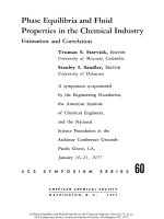 phase equilibria and fluid properties in the chemical industry estimation and correlation