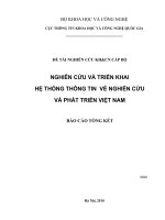 Nghiên cứu triển khai hệ thống thông tin nghiên cứu và phát triển việt nam