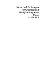 numerical techniques for chemical and biological engineers using matlab