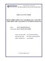 hoàn thiện công tác tạo động lực làm việc cho nhân viên tại công ty cổ phần licogi 16