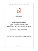 Giải pháp hoàn thiện công tác quản trị nhân lực tại công ty mua bán nợ Bộ tài chính