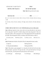 SỞ GIÁO DỤC VÀ ĐÀO TẠO TN TRƯỜNG THPT TRẠI CAU ĐỀ 68 docx
