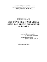 tiểu luận ứng dụng của 40 nguyên lý sáng tạo trong công nghệ phần mềm