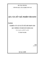 Nghiên cứu sản xuất dầu bôi trơn cho quá trình cán kéo dây kim loại