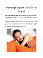 Biệt thự phong cách Châu Âu của Thư Kỳ pdf