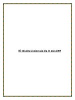 Đề thi giữa kì môn toán lớp 11 năm 2009 pptx