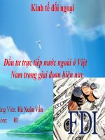 slide đầu tư trực tiếp nước ngoài ở việt nam trong giai đoạn hiện nay