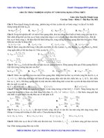 trắc nghiệm lượng tử ánh sáng