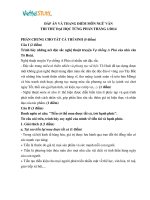 Đáp án đề thi thử môn văn năm 2014 tháng 1 của Viettel Study